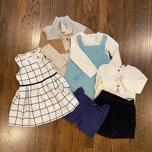 Grils 3T, 7 Piece Dress, Skirt, Shirt, Sweater Bundle
